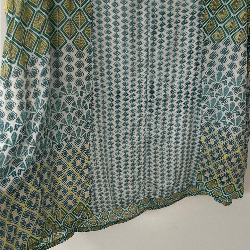 Prana Skirt Women’s 12 Blue/Green Dragonfly Isadora Patchwork Lightweight - Picture 3 of 12